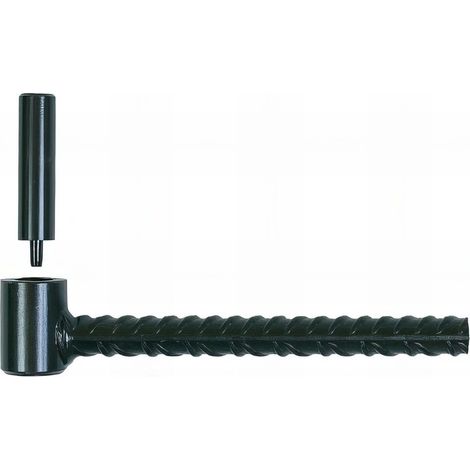Gond de portail Parpaing - Fer à béton D. 14 x 150 mm - Gonds D. 14 mm - Noir - L'unité