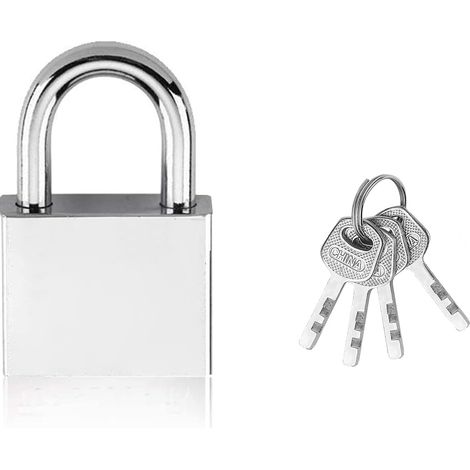 Robustes 40-mm-Hochsicherheits-Vorhängeschloss – für den Außenbereich, wasserdicht, rostfrei [4 Schlüssel] – schwerer legierter Stahl für Lager, Container, Schuppen, Garagen, Zäune, Schließfächer