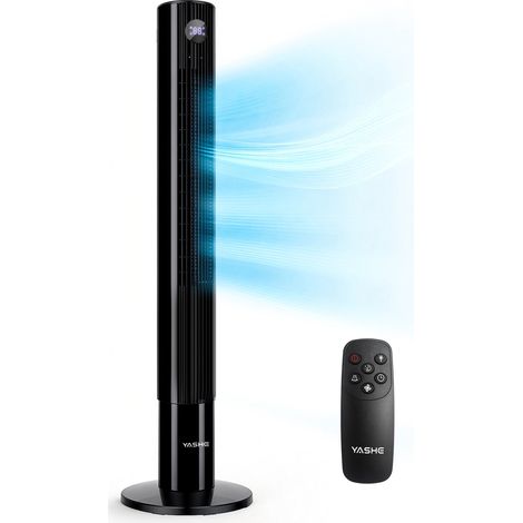 Ventilateur tour numérique , 3 vitesses-oscillation-minuterie- mode nuit- télécommande- afficheur LED éteignable