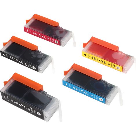 Cartouche d'encre professionnelle pour imprimantes PIXMA TS706 TR7560 TR8560 TS6160 TS6260 - Fournitures de bureau - Noir/Blanc/Cylindrique (1/5)