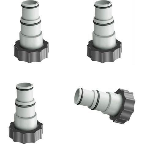 CSPARKV 4 Pcs Swimming Pool Adapter, Replacement Intex A Series Hose Adapter with Thread, 1.5" and 1.25" Diameter Hose, Pump Adapter for Swimming Pool Kits