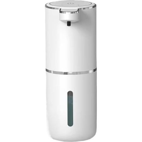 Distributeur savon capteur blanc 380ml rechargeable USB mural sans contact salle bain cuisine (1/5)