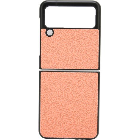 Housse de téléphone en cuir PU résistant aux rayures pour Galaxy Z Flip 3 Rose (1/5)