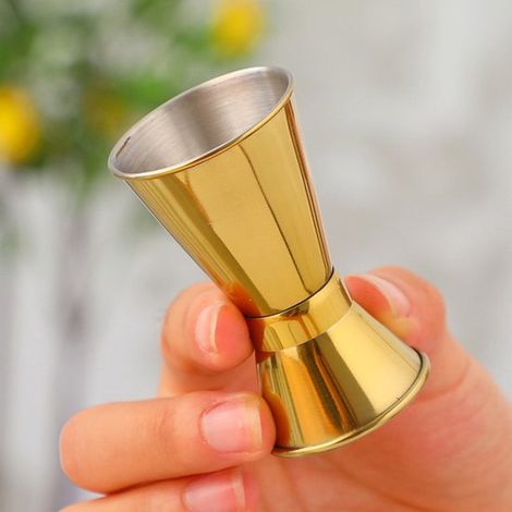 Doseur à cocktails en acier inoxydable, accessoire de bar, doseur double face minimaliste et portable pour cocktails, mesure en onces (1/5)