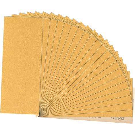 Papier de Verre,Papier Abrasif 400 Grains Utilisé pour polir métal cadre le bois les voiture(21 Pièces ) (1/5)