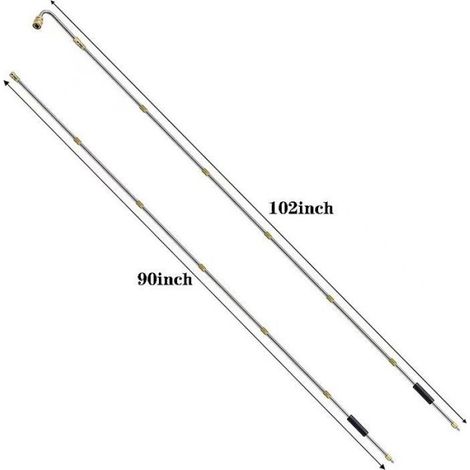 Lance Rétractable Pour Nettoyeur Haute Pression - 7,3 M - 4000 PSI - Compatible Gouttières - 5 Buses - 1 Accessoire Gouttière (1/4)
