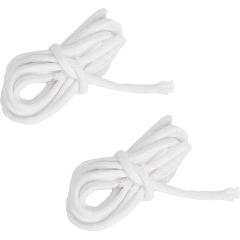 Set mit 2 geflochtenen Baumwolldochten, widerstandsfähig und saugfähig, für DIY-Öllampen (4 mm). (1/5)