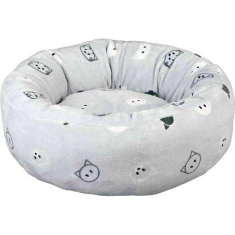 Trixie Mimi Lit Rond Gris Clair pour Chat Confortable