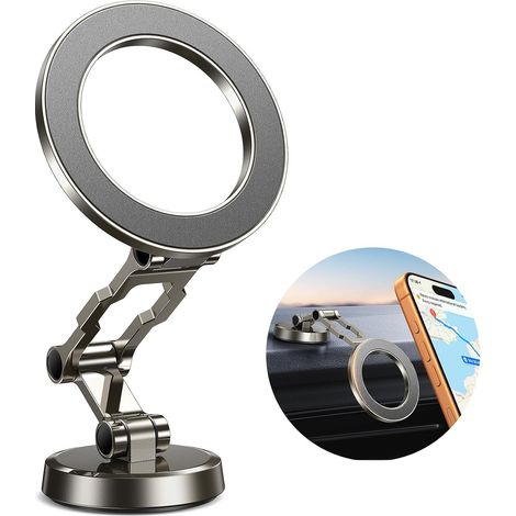Magsafe Autohalterung (Dreifach und komplett aus Metall) Magnetische Handyhalterung für das Armaturenbrett, Autozubehör für iPhone 17 Pro Max, 16, 15, 14 (1/5)