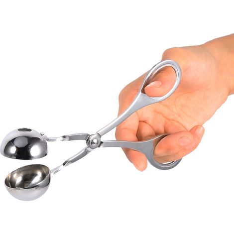 Hausgemachter, antihaftbeschichteter Fleischkugelausstecher aus Edelstahl, kleiner Teiglöffel für Fleischbällchen (1/5)