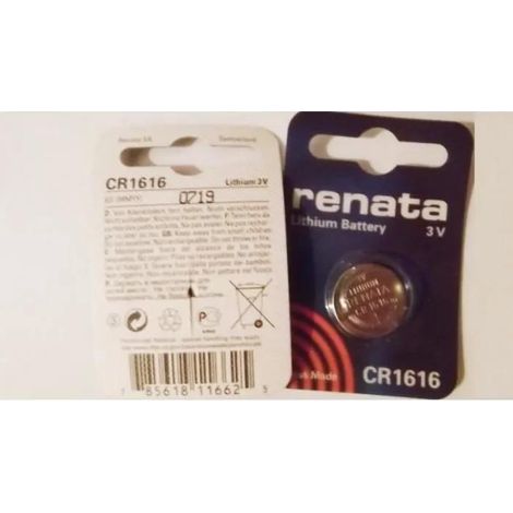 Pile renata CR 1616 lithium 3 volts 50 mAh ronde 16 mm