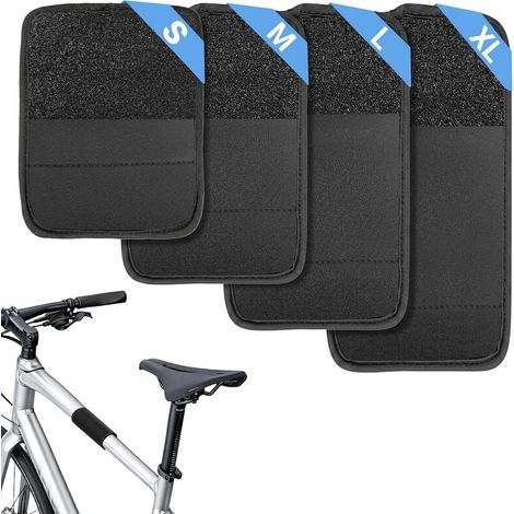 4 x Protection Cadre Vélo (12x15-25cm) Manchette Néoprène avec Scratch pour VTT et E-Bike - Anti-Rayures pour Porte-Vélo et Transport (1/5)