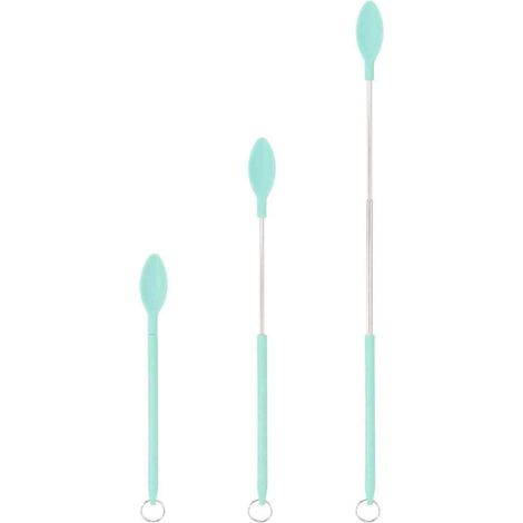 Spatule En Silicone - Rétractable - Résistante À La Chaleur - Pour Bocaux Et Flacons - 1 Pièce (1/5)