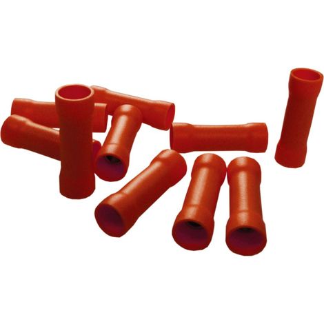 Connecteurs à manchon isolé, section 0,15-1,5 mm², borne rouge, lot de 10