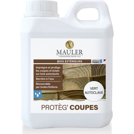 Protection coupes bois autoclavés - 1L Vert Autoclave - Phase Aqueuse - Protèg-Coupes Mauler