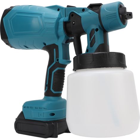Pistolet à peinture sans fil 200 W, réservoir de 100 ml, 3 jets, débit réglable, pour clôtures, meubles, murs et portes. Prise US 100-240 V. (1/5)