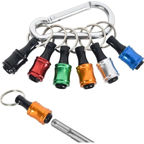6Pcs Porte-embouts à Main de Tournevis à Hex, Porte-tournevis Hexagonaux Porte-clés à Tige Hexagonale 1/4 Pouces Poignée de Rechange pour Le Bricolage, l'électricité, La Construction (1/5)