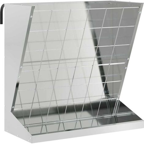Distributeur de Foin Argent 71 x 33 x 70 cm Acier galvanisé