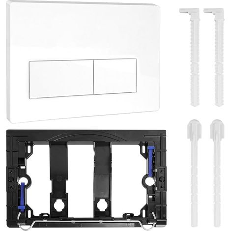 Plaque de Commande WC Suspendu Compatible Geberit Sigma 01, UP300 & UP320 Plaque de déclenchement Geberit, Panneau de Réservoir d'eau Caché pour Chasse d’eau Doublesilencieuse(Blanc) (1/5)