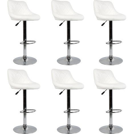 Aqrau  6 Tabouret de bar cuillère blanche