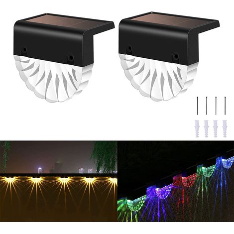 2 PIÈCES Solaire Étape Lumière Patio Solaire Lumières Extérieures Solaires Spots Spots Extérieur Solaire Lumière D'escalier Décorative (1/5)