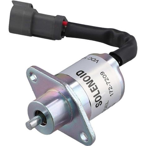 Válvula solenoide de cierre de 12 V 172-7209 para motor Caterpillar 3024C 3034. Solenoide de corte de aceite para parada de motor. (1/4)