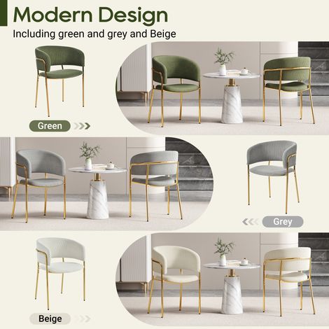 2 chaises moderne, avec pieds inclinés. Les pieds peuvent être ajustés à volonté. Conçues pour les salles de séjour, les bureaux ou les salons. Idéales également pour les cuisines. (Couleur verte) (1/5)