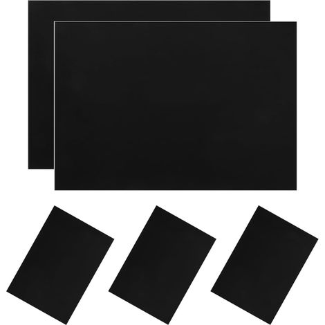 Lot de 5 protections adhésives réutilisables pour ordinateur portable 15,6 pouces - Film protecteur imperméable et anti-rayures pour une utilisation bureau (noir) (1/5)