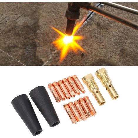 Kit de 15 têtes de buse de soudage sans gaz K3493-1 avec électrode de 0,79 mm (0,031 pouce), compatible avec les modèles Century FC90/80GL, Forney Easy Weld, Titanium Easy Flux, Lincoln, Craftsman et (1/5)