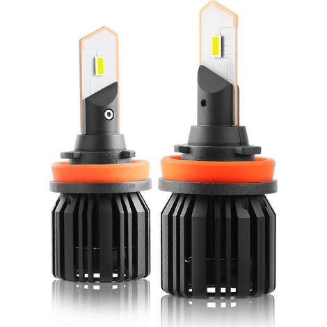 Komplettes Umrüstset mit zwei 50-W-LED-Lampen für Autoscheinwerfer, wasserdicht nach IP68, kompatibel mit Zusatzlampen (H8/H9/H11). – AquaForge