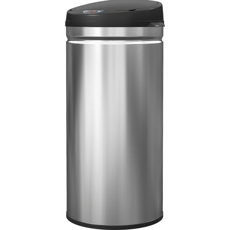 Pattumiera a sensore 42 L in acciaio inox con chiusura soft-close, argento (1/5)