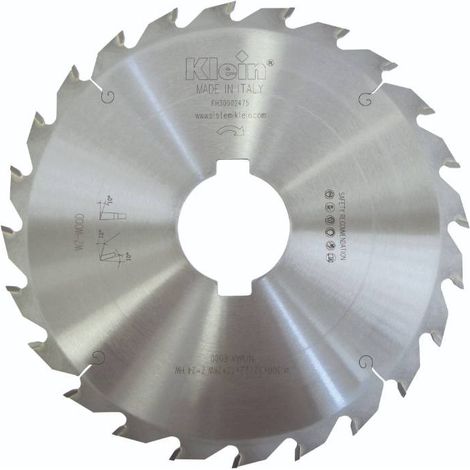 Lama circolare HW per multilame senza rasanti D=300, B/c=3.2/2.2, Z (Nr. denti)=24, D+chiavetta=70+ch (21x84) FE300.02870 KLEIN (1/4)