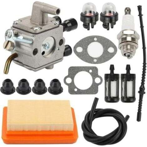 Vergaser für Freischneider, passend für Stihl FS120, FS200, FS250, FS300, FS350, FR350, FR450 und FR480. Luftfilter-Set für Vergaser, Ersatz für Vergaser 4134 120 0653 für Freischneider.