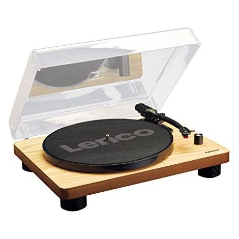 Tocadiscos Lenco LS-50 con altavoces integrados, de madera.