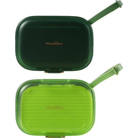 Boîte De Rangement Pour Masques Jetables - Protection Anti-poussière Et Anti-humidité - Convient Pour Masques Chirurgicaux Et FFP2 - Lot De 2 (1/5)