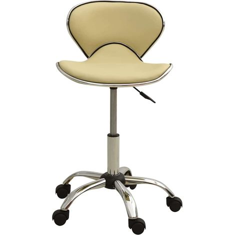 Maison Exclusive - Bürostuhl Creme Kunstleder (1/5)