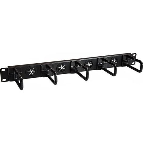 StarTech.com 1HE Server Rack Kabelmanagement - 19 Zoll Cable Management Organizer Zubehör - Netzwerk-/Server-Rack-Kabelmanager mit D-Ring-Haken - Horizontales Kabelfeld mit Passthrough-Löchern - EIA/E