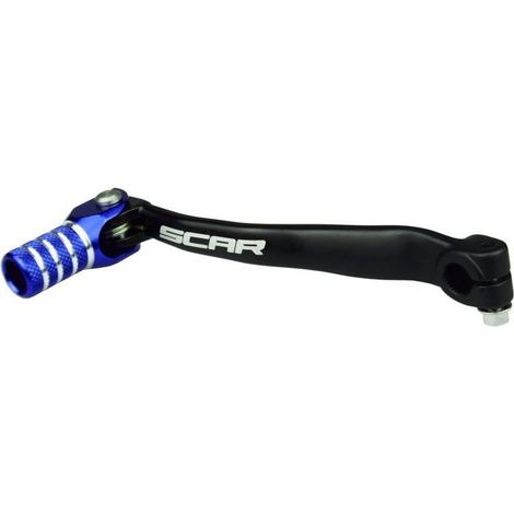 PALANCA DE CAMBIOS SCAR RACING PARA YAMAHA YZ 65 '18-'25, YZ 85 '99-'25 NEGRO/AZUL