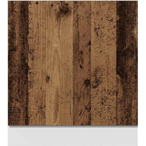 Panneau de Lavage-Vaisselle Lyon, Aspect Bois Vieilli Rétro, Matériau en Bois d'Ingénierie (1/5)