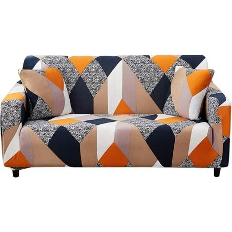 Sofabezug aus Polyester, elastischer Stretch-Sofabezug, 2-Sitzer-Sofaschutz, 145 x 180 cm – Gittermuster – Fei Yu (1/5)