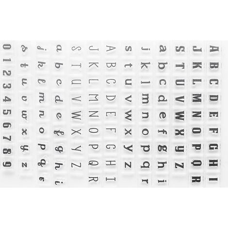 Tampon en Silicone Transparent pour Scrapbooking, Lettres et Chiffres DIY (Alphabet Complet) (1/5)