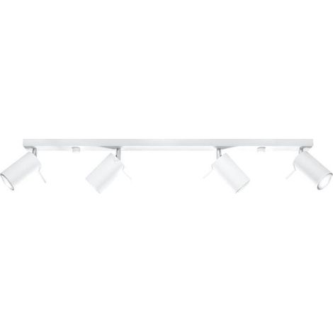 Plafonnier 4 Spots Orientables pour Ampoule GU10 - Blanc - SILUMEN (1/5)