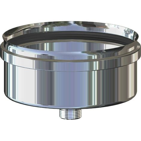 TAPPO DI SCARICO CONDENSA CANNA FUMARIA IN ACCIAIO INOX CM.15