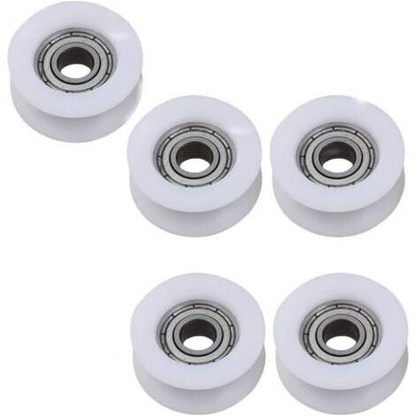 Pair Un jeu de 5 poulies avec roulements en nylon rainurés de 17 mm, adaptés aux cordes de 3 mm, avec roulements 695ZZ H259 (1/4)