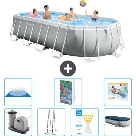 Prism Frame Pool Oval - 610x305x122 cm - 8-teilig S670