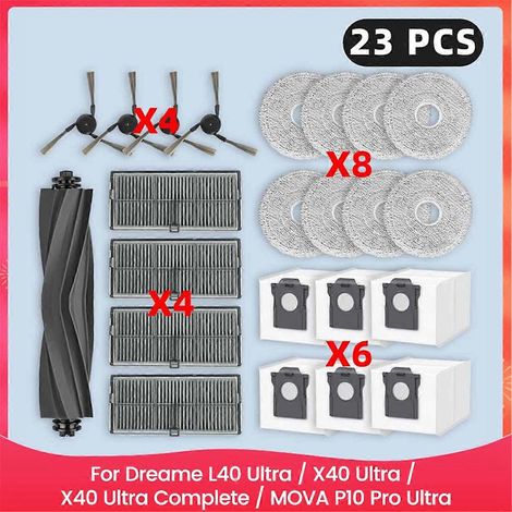 Pour les pièces de rechange L40 Ultra / X40 Ultra, filtre et sac à poussière (1/5)