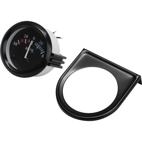 Ampèremètre, voiture 12V 60-0-60 AMP ampèremètre ampèremètre jauge universelle 52m / 2in universel pour véhicule (1/4)