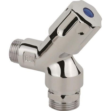 KIRCHHOFF GA-Wandventil kurz, 1/2"AG x 3/4"AG, mit Rückflussverhinderer/ Rohrbelüfter (1/3)