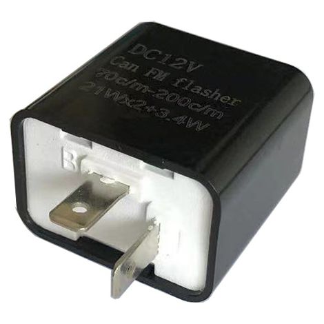 Schwarzes, manuell einstellbares LED-Motorradlicht-Blinkrelais (DC12V, 70-200 Mal pro Minute) (1/4)