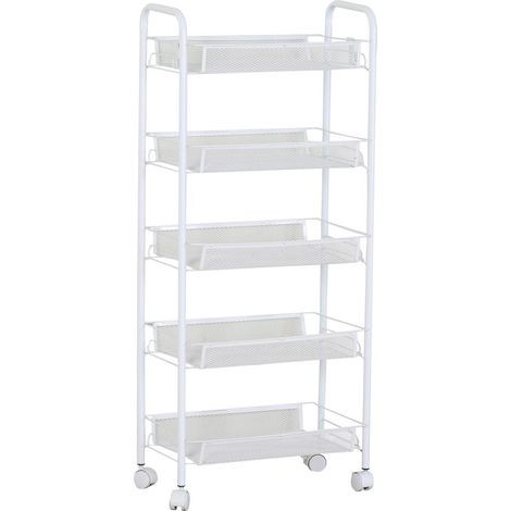 Almacenaje - Carrito Verdulero 5 Estantes Kitchen - Blanco